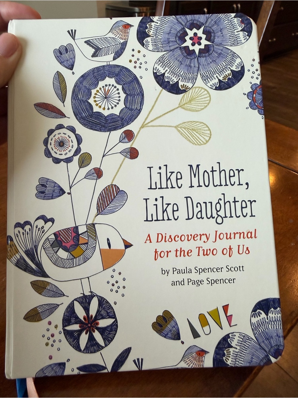 Like Mother, Like Daughter Discovery Journal - White with Blue Floral Design